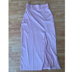 Soft pink knee length skirt